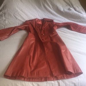 Vintage burgundy leather jacket